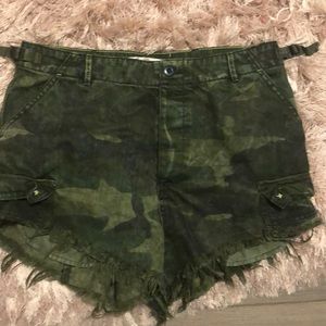 Free people camo shorts